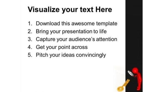 Golden Key Of Success PowerPoint Templates Ppt Backgrounds For Slides 0613