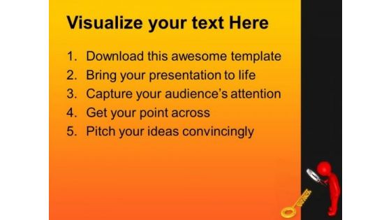 Golden Key Of Success PowerPoint Templates Ppt Backgrounds For Slides 0613