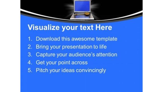 Golden Key On Laptop Security PowerPoint Templates Ppt Backgrounds For Slides 0213