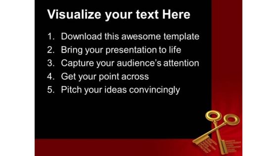 Golden Key Security PowerPoint Templates And PowerPoint Themes 1012