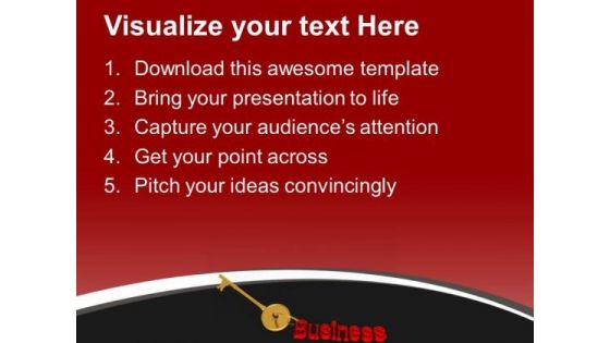 Golden Key To Business PowerPoint Templates Ppt Backgrounds For Slides 0213