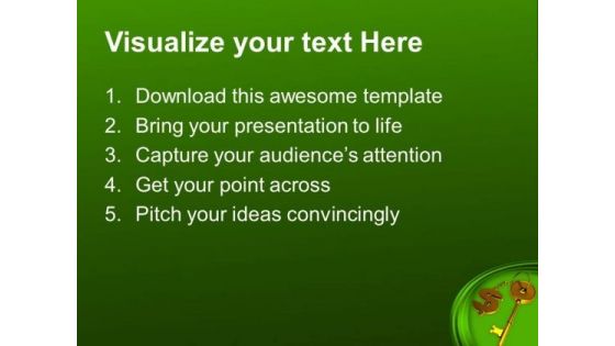 Golden Key To Success With Dollar PowerPoint Templates Ppt Backgrounds For Slides 0313