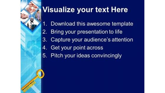 Golden Key With Word Business PowerPoint Templates Ppt Backgrounds For Slides 0213