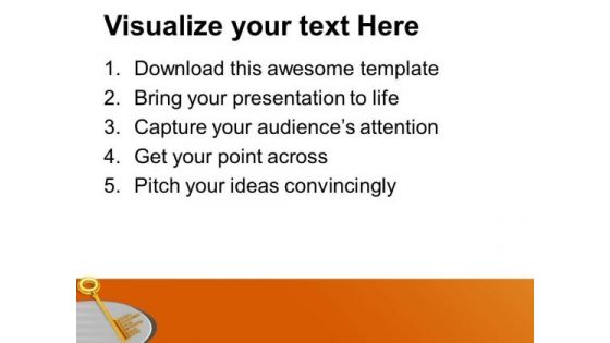 Golden Key With Words Achievement PowerPoint Templates Ppt Backgrounds For Slides 0213