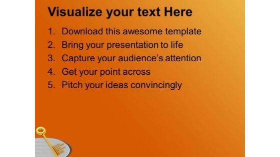 Golden Key With Words Achievement PowerPoint Templates Ppt Backgrounds For Slides 0213