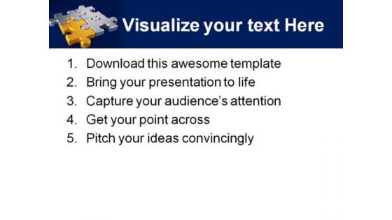 Golden Link Puzzles Communication PowerPoint Themes And PowerPoint Slides 0711