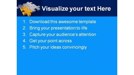 Golden Link Puzzles Communication PowerPoint Themes And PowerPoint Slides 0711