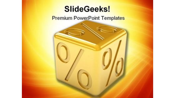 Golden Percentage Dice Finance PowerPoint Templates And PowerPoint Backgrounds 0311 Golden Percentage Dice Finance PowerPoint Templates And PowerPoint Backgrounds 0311
