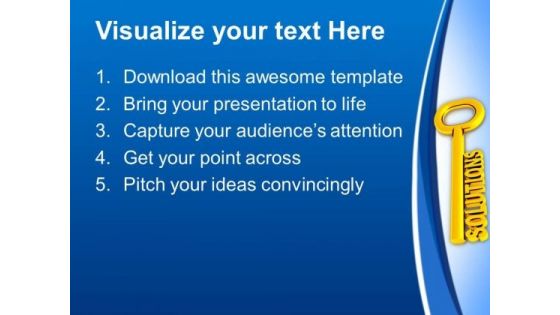 Golden Solution Key Concept Business PowerPoint Templates Ppt Backgrounds For Slides 1212