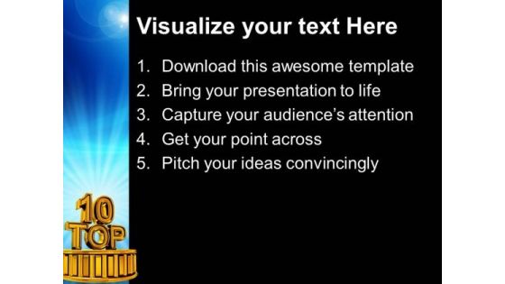 Golden Top Success PowerPoint Templates And PowerPoint Themes 0812