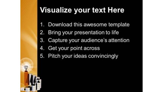 Golden Trophy On The Top Success PowerPoint Templates And PowerPoint Themes 0812