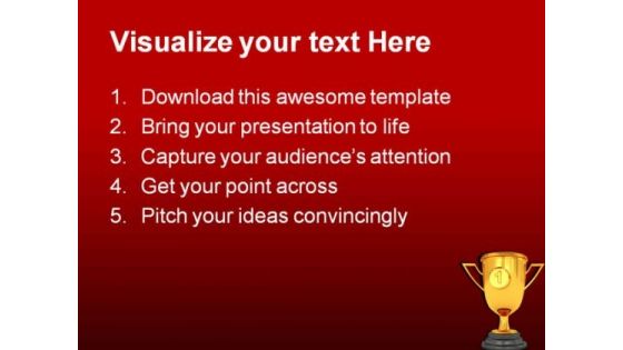 Golden Trophy Sports PowerPoint Templates And PowerPoint Backgrounds 0611