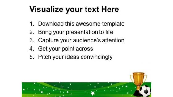 Golden Trophy With A Football Game PowerPoint Templates And PowerPoint Themes 1012