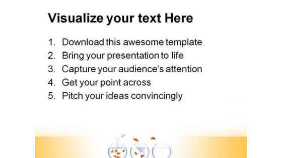 Goldfish Escape Animals PowerPoint Themes And PowerPoint Slides 0611