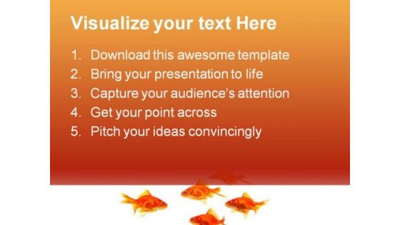 Goldfish Leader Leadership PowerPoint Templates And PowerPoint Backgrounds 0511