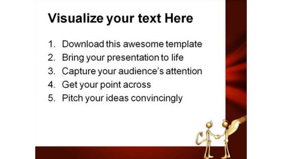 Good With Devil Handshake PowerPoint Templates And PowerPoint Backgrounds 0311