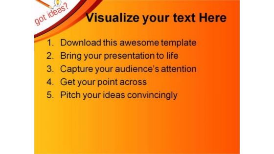 Got Ideas Business PowerPoint Template 0810