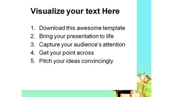 Graduate Holding Diploma Education PowerPoint Themes And PowerPoint Slides 0711