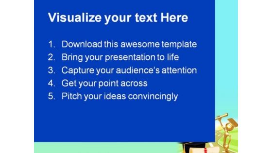 Graduate Holding Diploma Education PowerPoint Themes And PowerPoint Slides 0711
