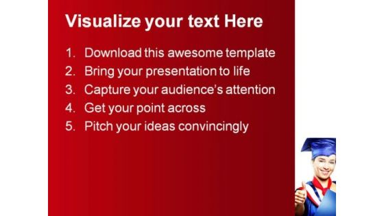 Graduate Student Education PowerPoint Template 1010