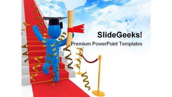 Graduate Student Success PowerPoint Backgrounds And Templates 1210