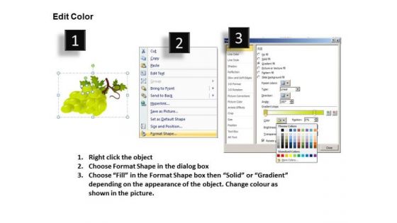 Grapes And Oranges Fruits PowerPoint Templates