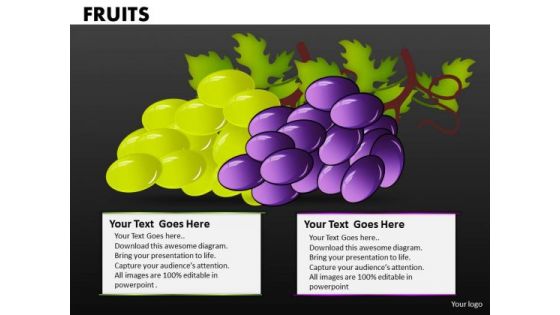 Grapes PowerPoint Templates And Fruits Ppt Slides