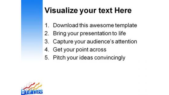 Graph And Arrows Business PowerPoint Background And Template 1210
