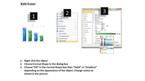 Graph And Spheres Stacked In Line 4 Stages Business Plan PowerPoint Slides