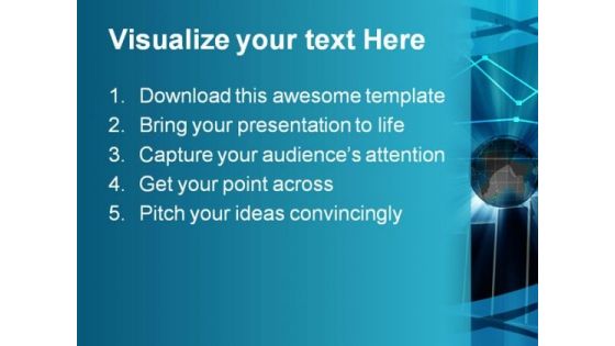 Graph Chart Business PowerPoint Template 0810