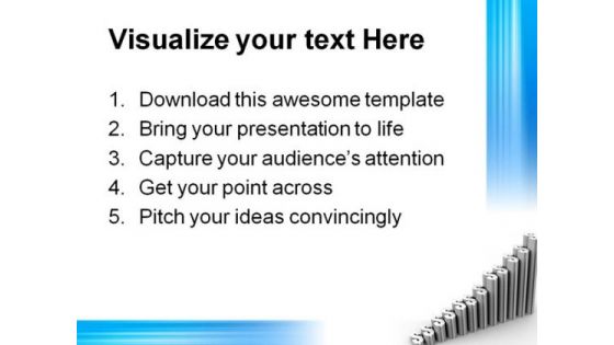 Graph Growth Of Dollars Finance PowerPoint Themes And PowerPoint Slides 0711