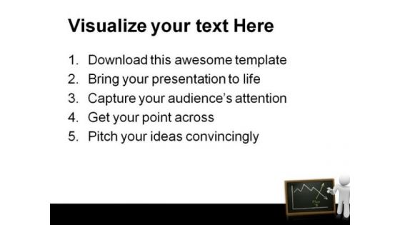 Graph On Blackboard Business PowerPoint Themes And PowerPoint Slides 0511