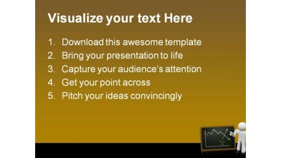Graph On Blackboard Business PowerPoint Themes And PowerPoint Slides 0511
