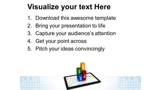 Graph On Ipad Business Growth PowerPoint Templates And PowerPoint Themes 1012
