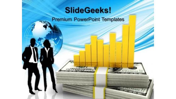 Graph With Dollars Finance PowerPoint Templates And PowerPoint Themes 0612