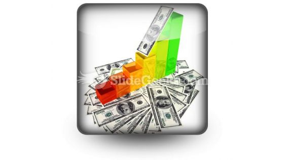 Graph With Money PowerPoint Icon S