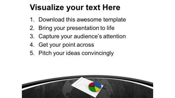 Graph With Pie Chart To Show Results Business PowerPoint Templates Ppt Backgrounds For Slides 0313