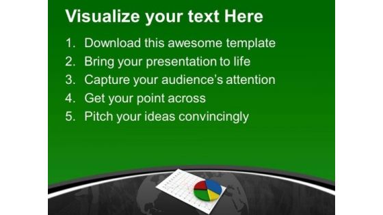 Graph With Pie Chart To Show Results Business PowerPoint Templates Ppt Backgrounds For Slides 0313
