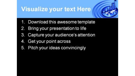 Graph With World Business PowerPoint Templates And PowerPoint Backgrounds 0311