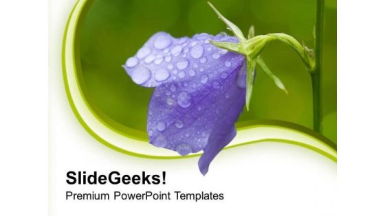 Graphic Background With Purple Flower PowerPoint Templates Ppt Backgrounds For Slides 0613
