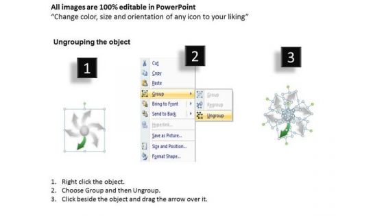 Graphical Illustration Of 6 Data Processes And Flows Circular PowerPoint Slides