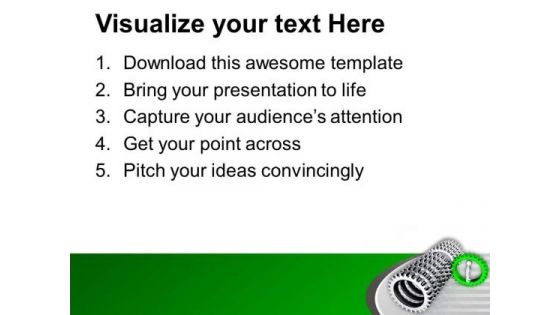 Grean And White Gears Technology PowerPoint Templates Ppt Backgrounds For Slides 0713