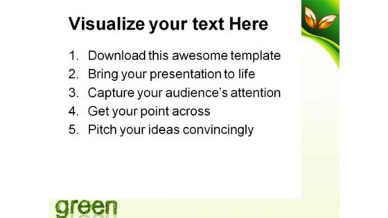 Green Abstract Environment PowerPoint Templates And PowerPoint Backgrounds 0611
