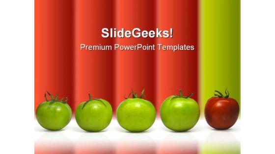 Green And Red Tomatoes Food PowerPoint Templates And PowerPoint Backgrounds 0211