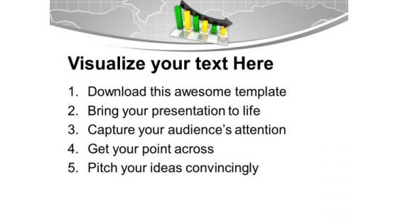 Green And Yellow Business Chart With Arrow PowerPoint Templates Ppt Backgrounds For Slides 0213