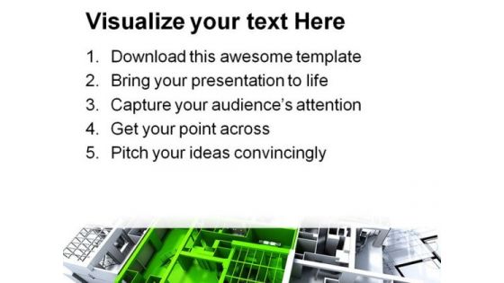 Green Apartment Architecture PowerPoint Templates And PowerPoint Backgrounds 0211