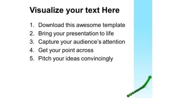 Green Arrow Shows Success Growth PowerPoint Templates Ppt Backgrounds For Slides 0413