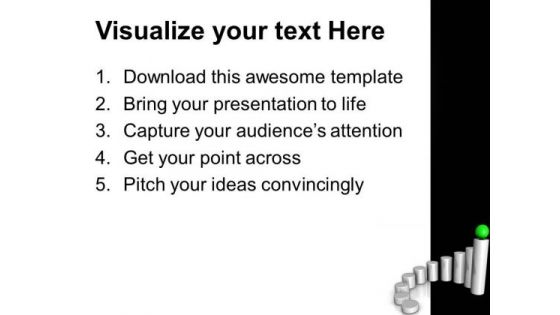 Green Ball On Top Success PowerPoint Templates And PowerPoint Themes 1012