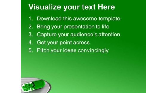 Green Capsule With Solutions PowerPoint Templates Ppt Backgrounds For Slides 0313