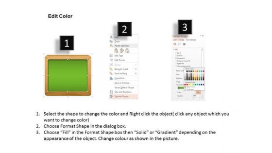 Green Class Room Board With Two Tags Presentation Template